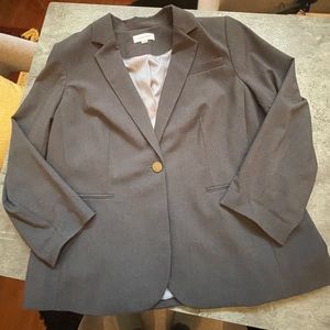 Calvin Klein 22W charcoal blazer EUC